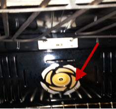 Convection fan of a commercial range On